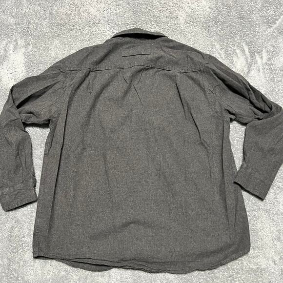 Duluth Shirt Mens Large Free Swingin' Flannel Relaxed Fit Gray Button - Picture 3 of 8